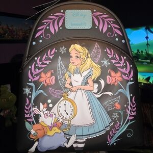 New! Loungefly Disney Alice in Wonderland Mini Backpack